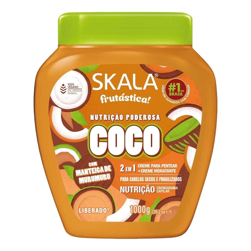 Creme Skala Frutíssima Nutrição Poderosa Coco 2 em 1 com Manteiga de Murumuru 1kg
