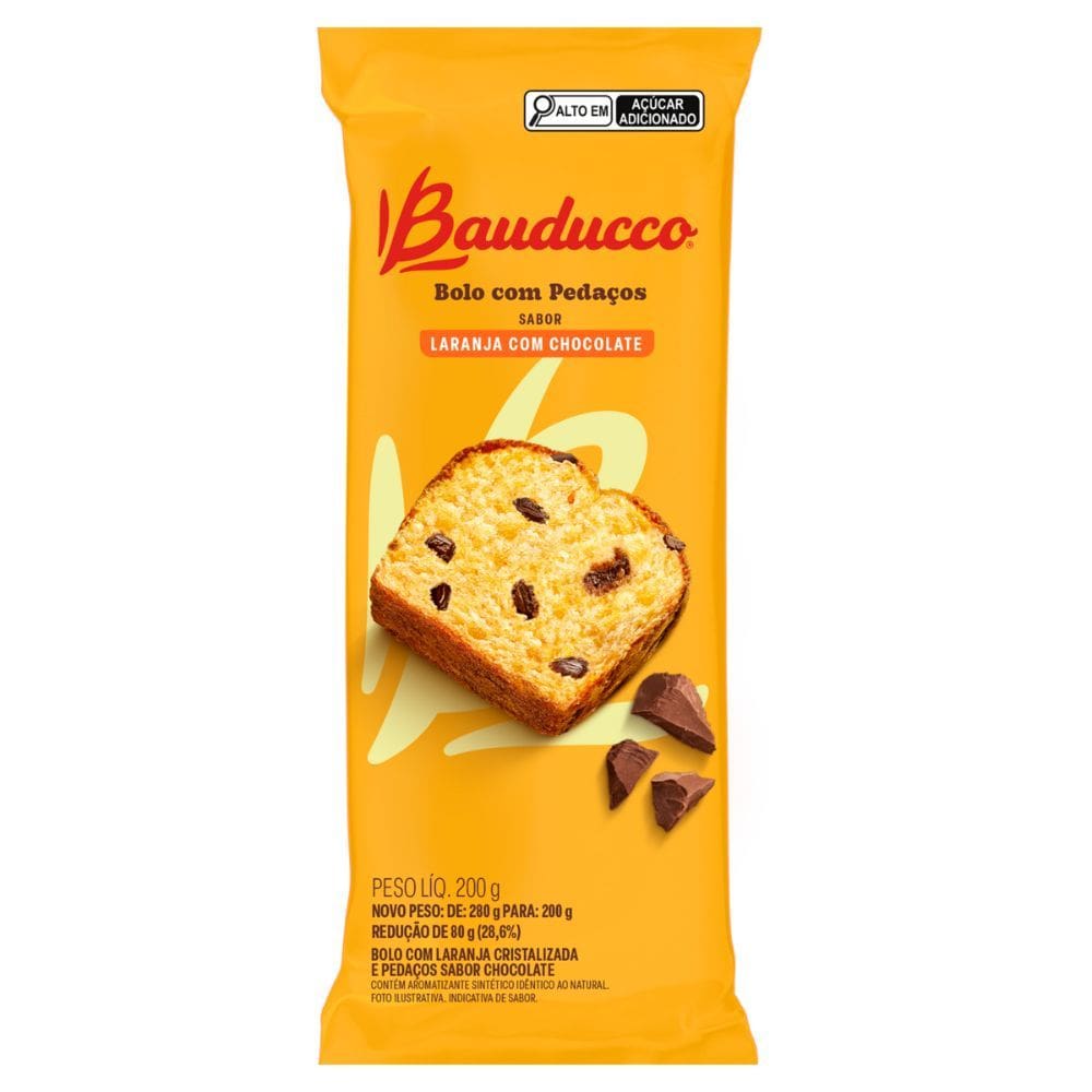 Bolo Bauducco Laranja com Pedaços de Chocolate 200g
