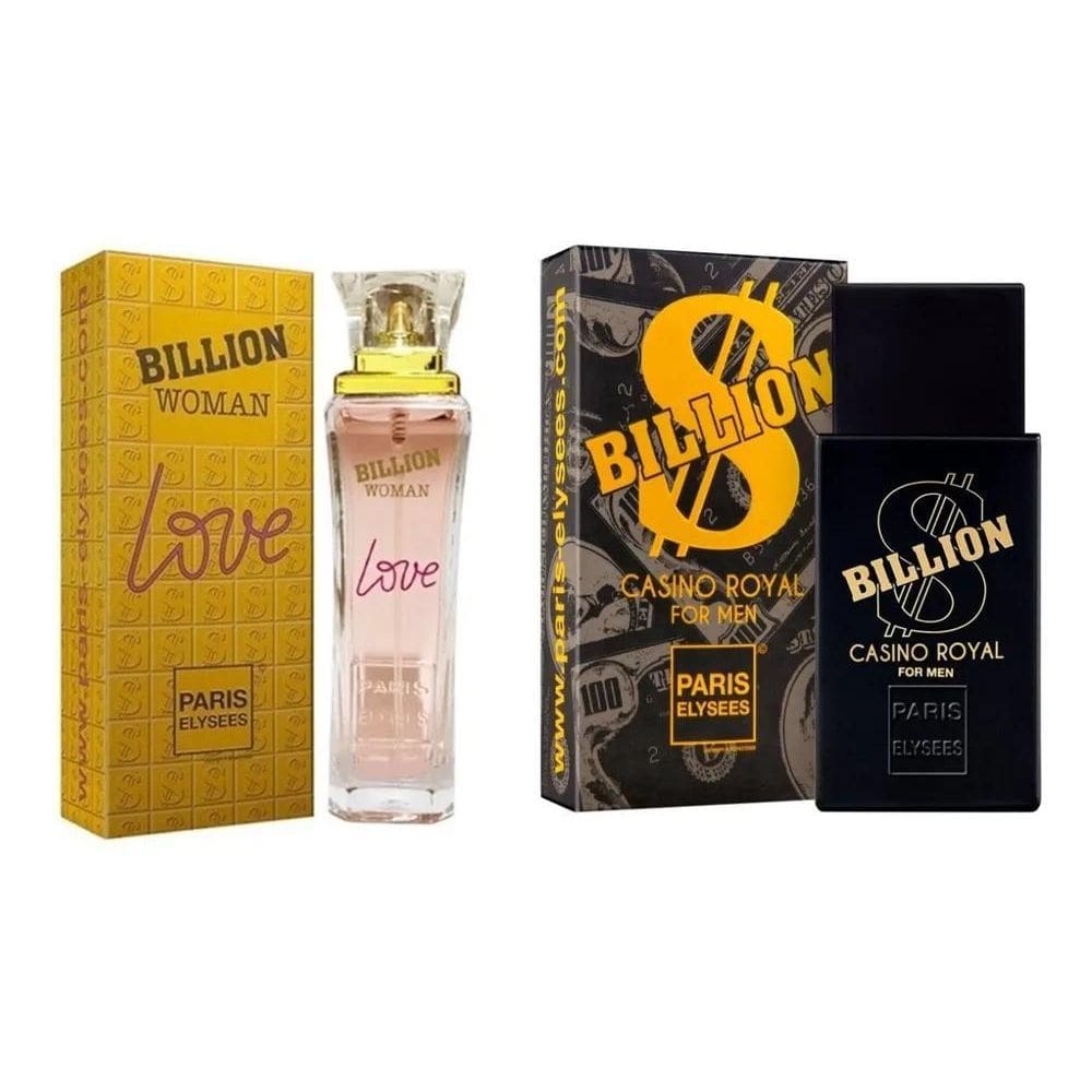 2X Perfume Billion Casino + Billion Woman Love - Paris Elyse