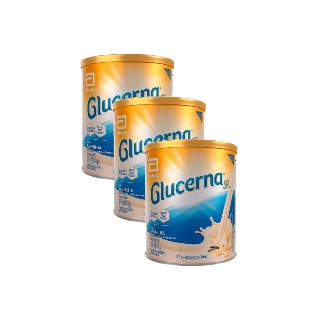 Kit 3 Glucerna SR Pó Sabor Baunilha 400g