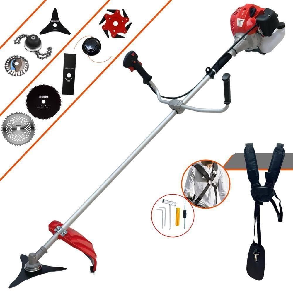 Roçadeira Gasolina Anmax Cg520p + 5 Facas + Trimmer + Escova