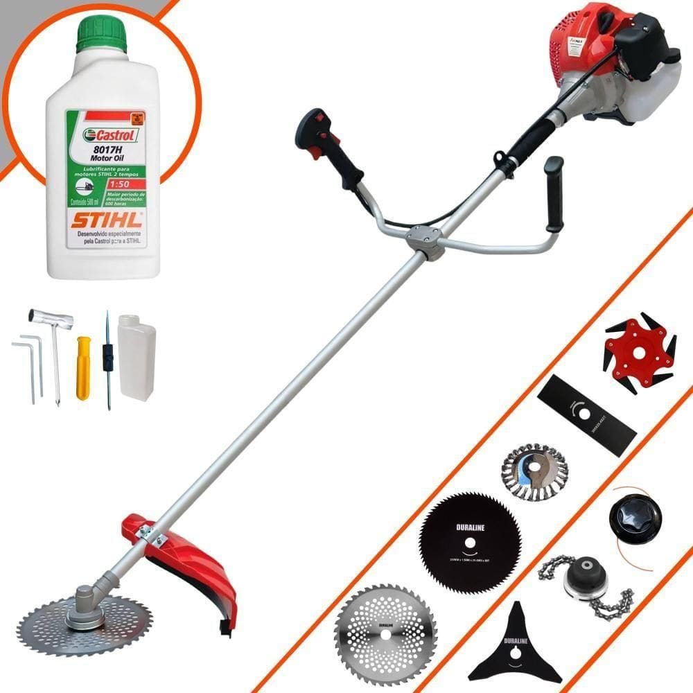 Roçadeira 8 Em 1 Anmax Cg520p 2,2hp à Gasolina + Óleo Stihl