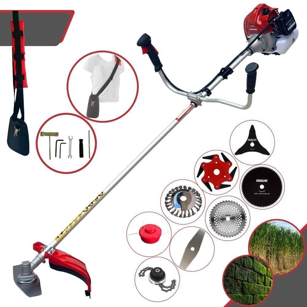 Podador De Grama à Gasolina Kawashima Bcj620l 62cc 2t 8 Em 1