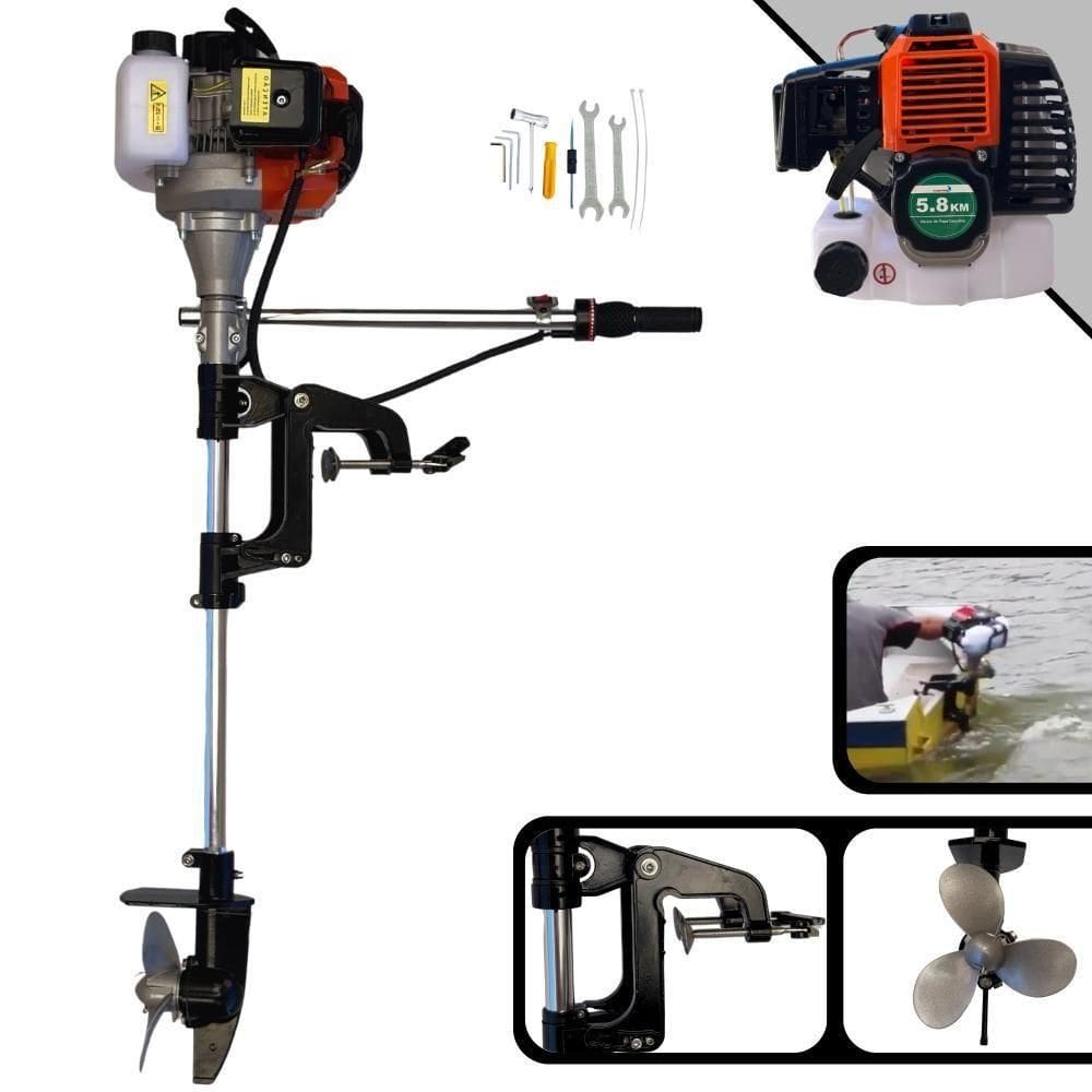 Motor De Popa P- Barco Rabeta Completa 52cc 2,5hp Import Way