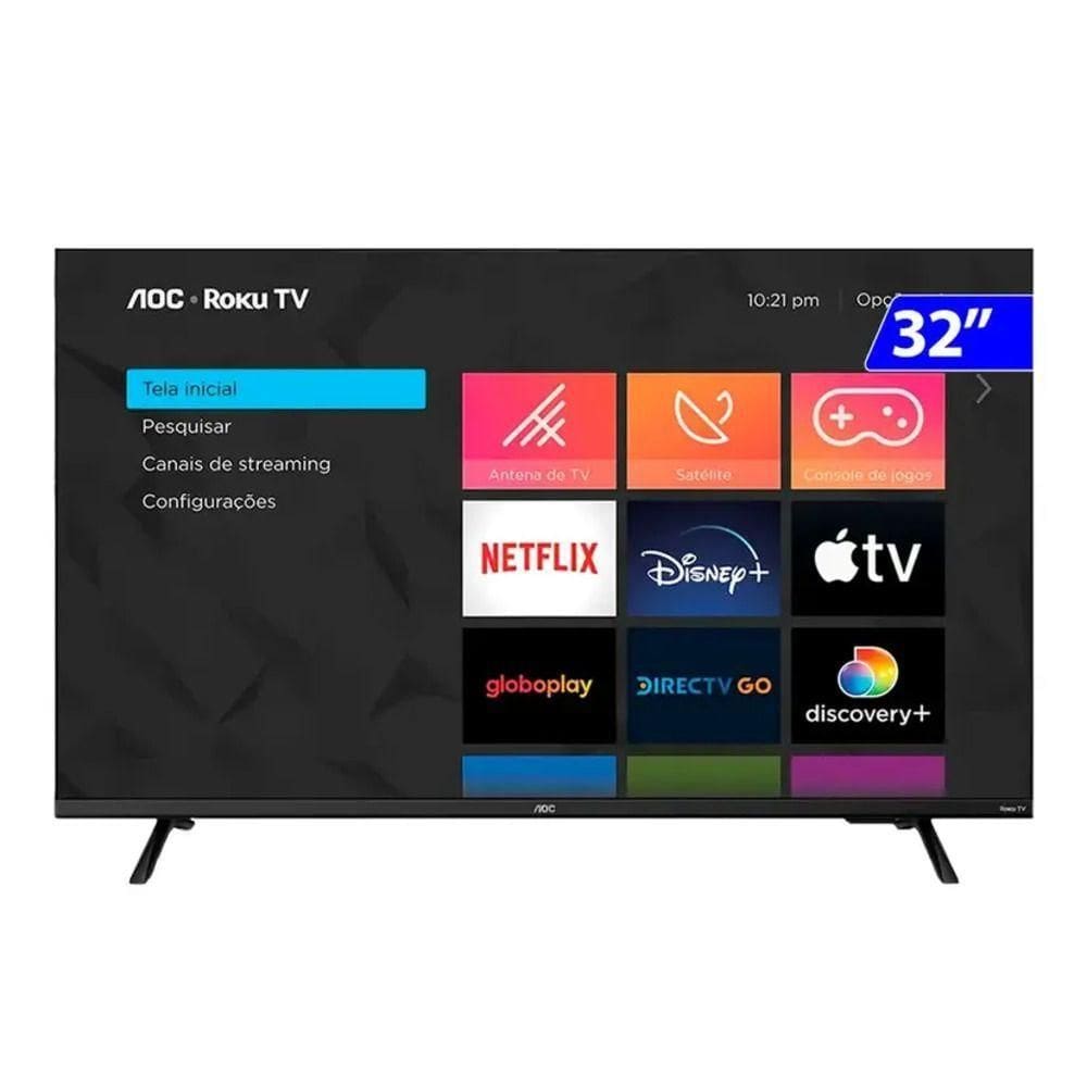 32 Polegadas AOC LED Smart Roku Wi-Fi Hd HDMI 32s5045