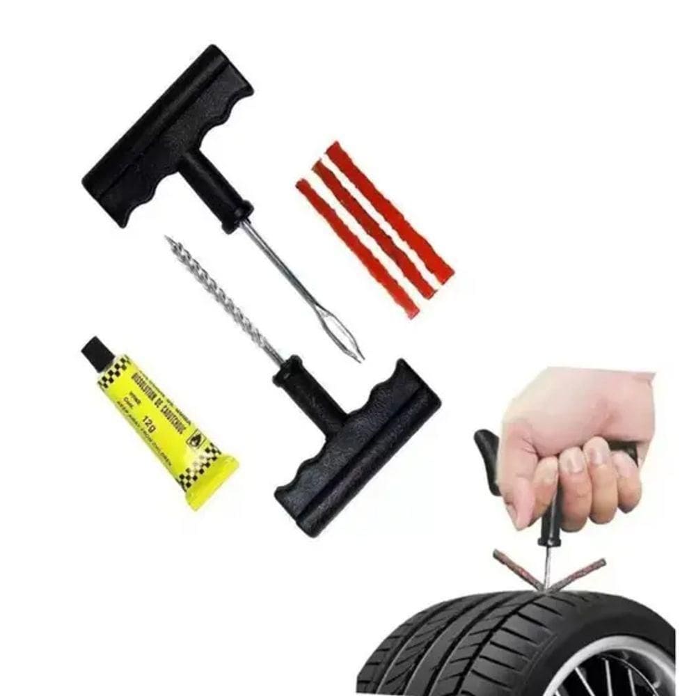 Reparo De Pneus Sem Câmara De Moto Carro Kit 6 Peças Tipo Ma