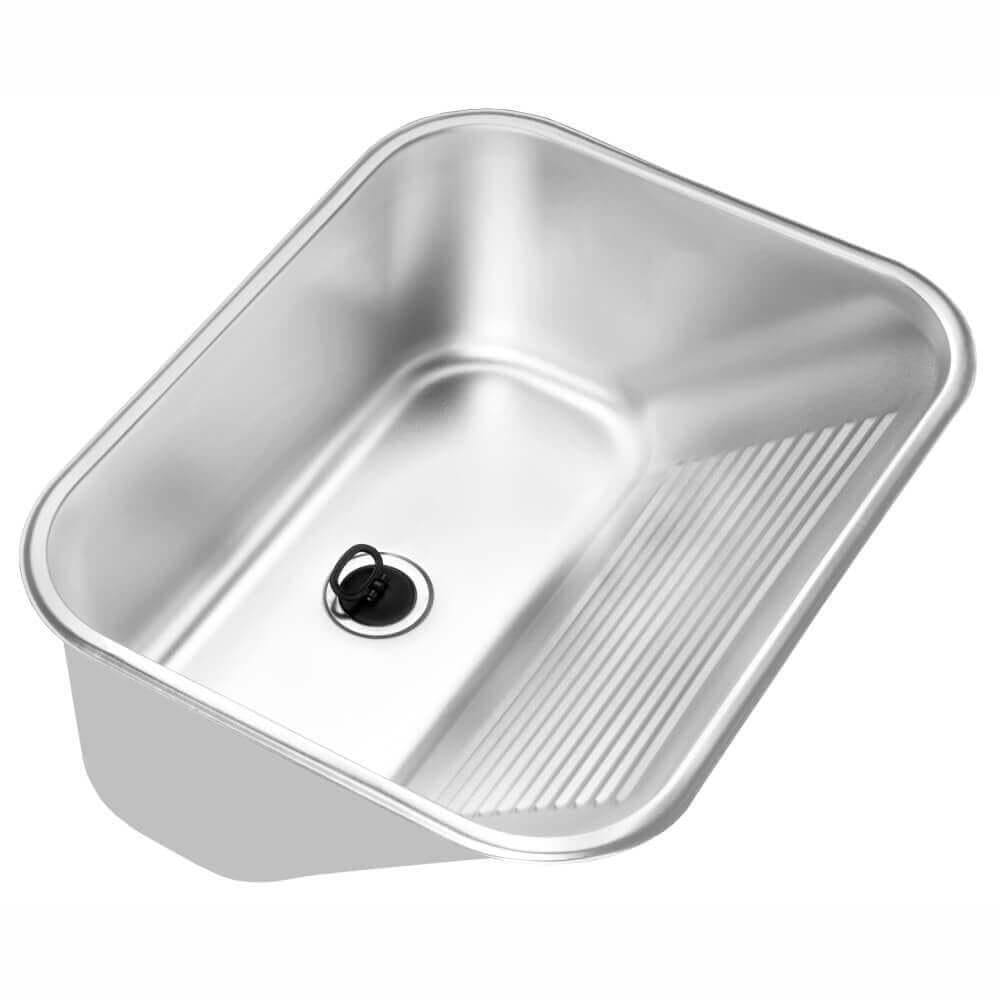 Tanque Em Aço Inox Monobloco Ghelplus Para Embutir 53,3x43cm