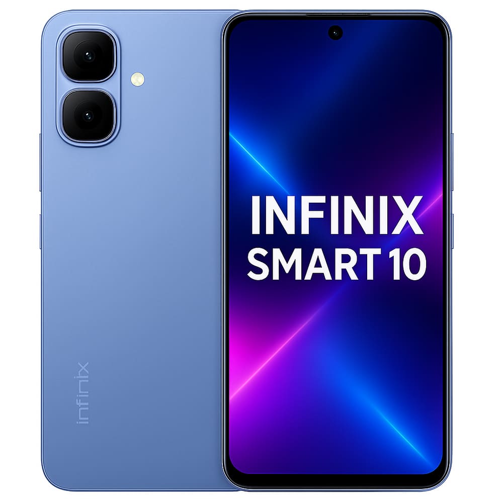 Smartphone Celular Infinix Smart 10, 128GB, 4GB RAM, Android 15, Tela 6,67 HD+ 90Hz, Câmera Dupla 50MP, Bateria 5000mAh, Dual SIM, Azul