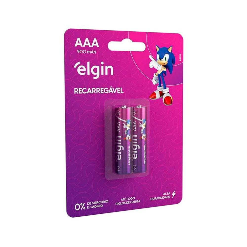 Pilha Recarregável Aaa 900mah Elgin