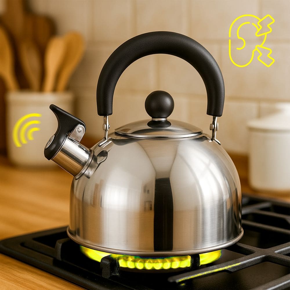 Chaleira Fundo Triplo Duplo Ferve Com Apito Grande 2 Litros