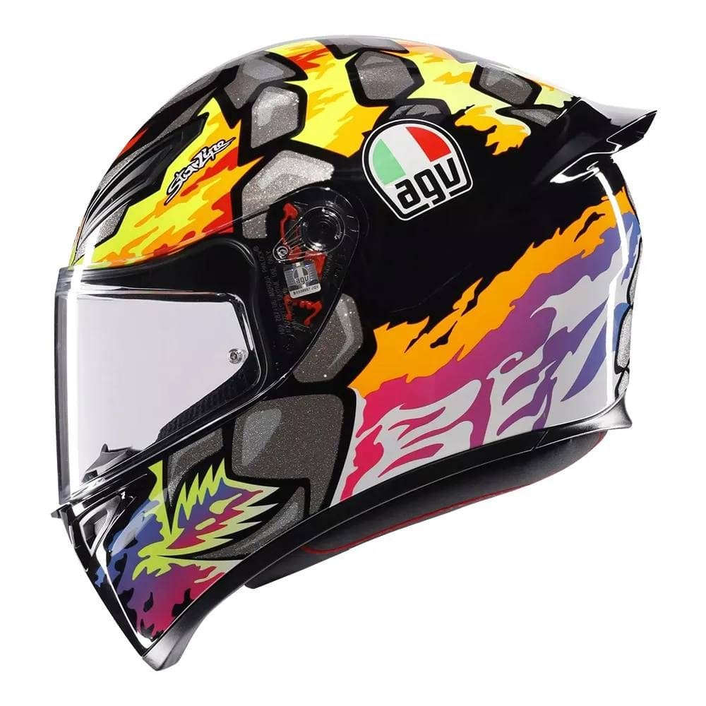 Capacete AGV K1S Bezzecchi 2023 Réplica Preto e Amarelo