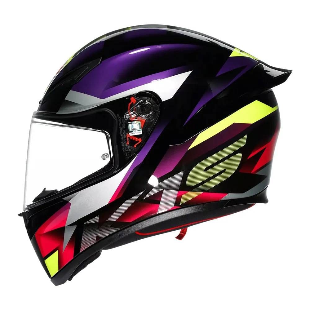 Capacete AGV K1S Fastlap Preto Cinza e Vermelho