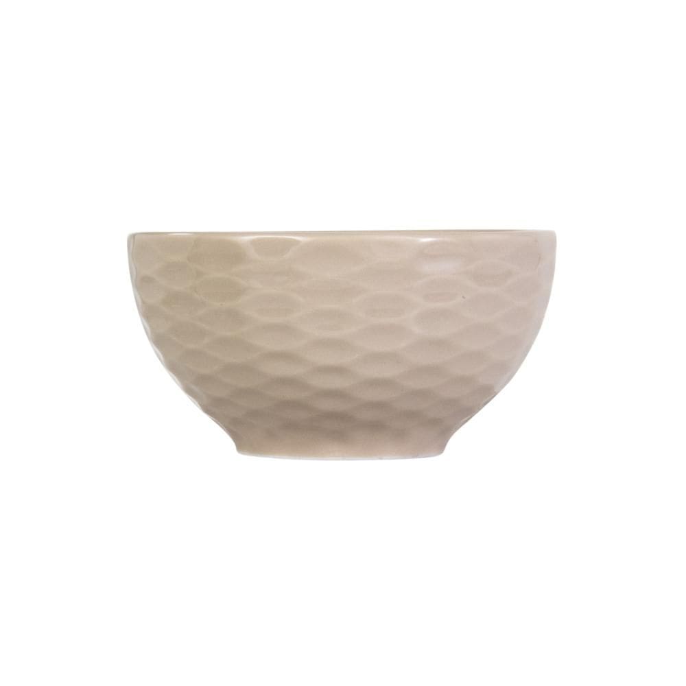 Bowl Tigela  Creme Relevo Ondas 416 ml Germer Porcelanas