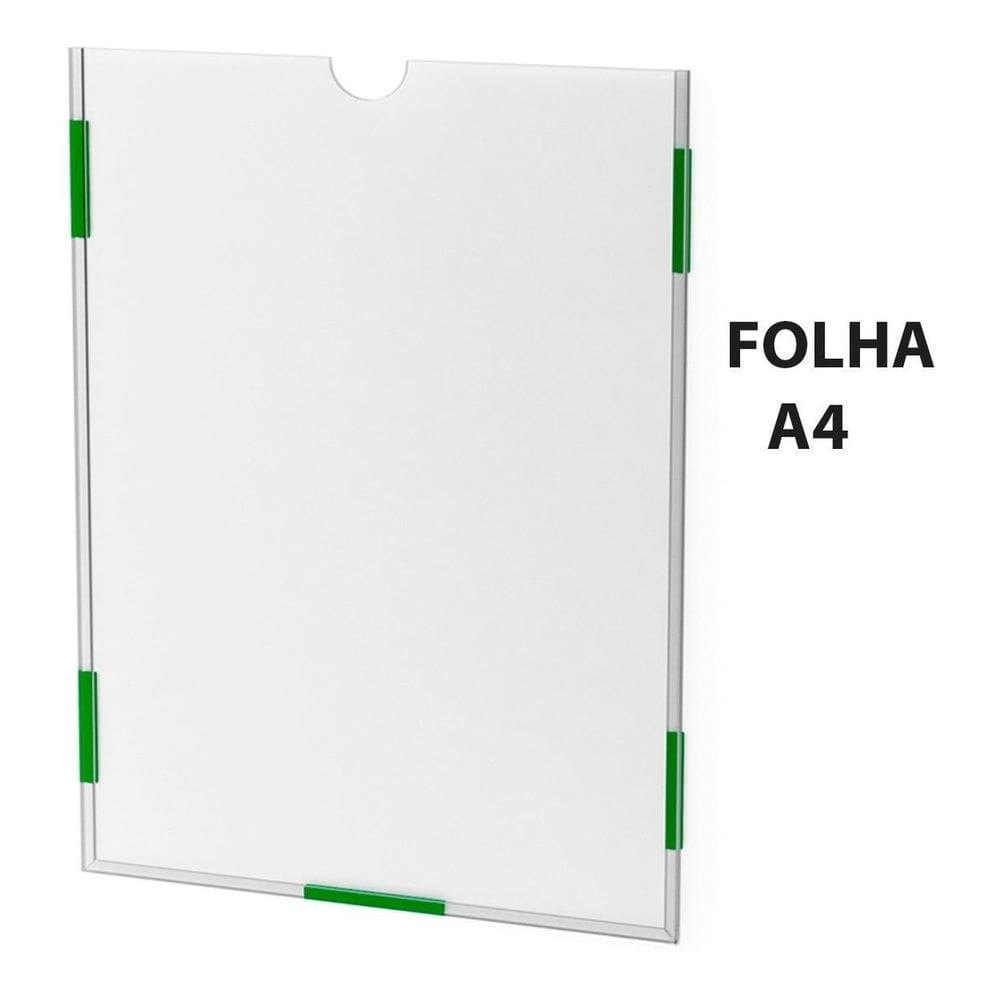 Display Parede Porta Folha A4 | Modelo Acrílico | 1 peça