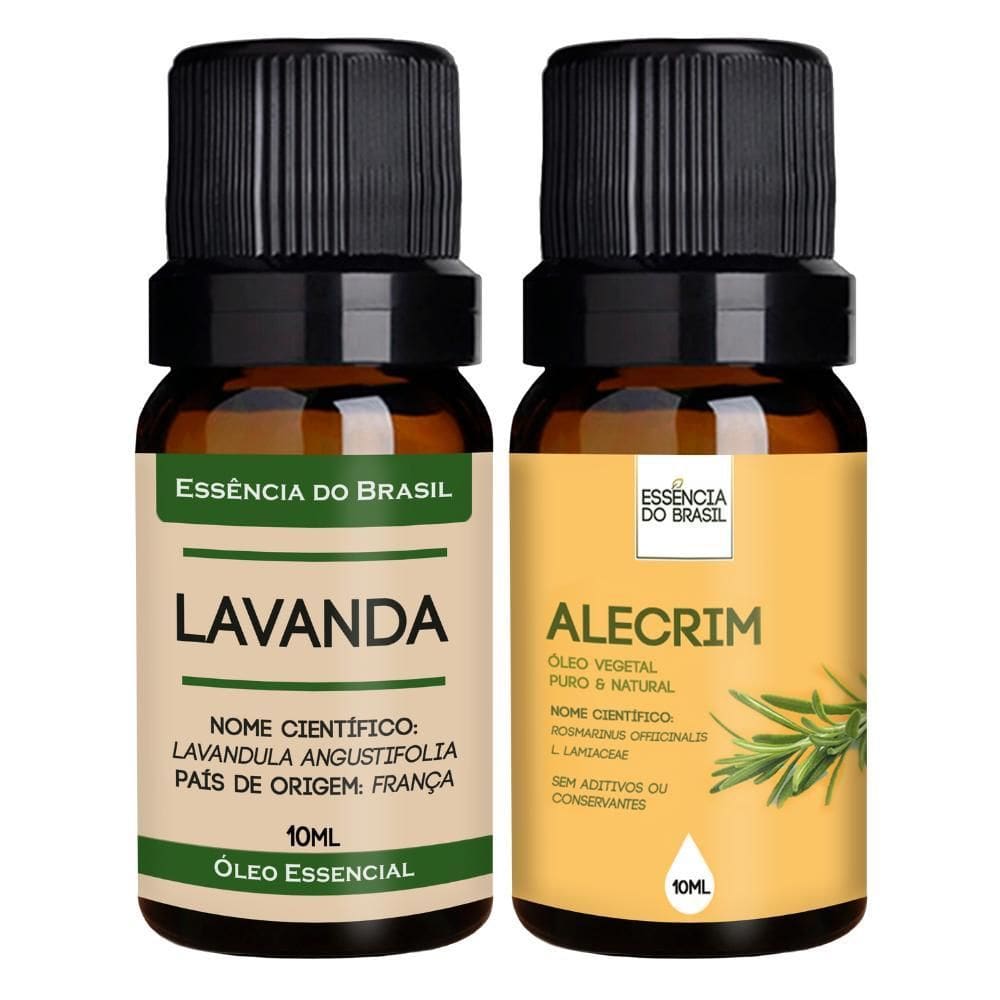 Óleo Essencial De Lavanda + Óleo Vegetal De Alecrim 10Ml