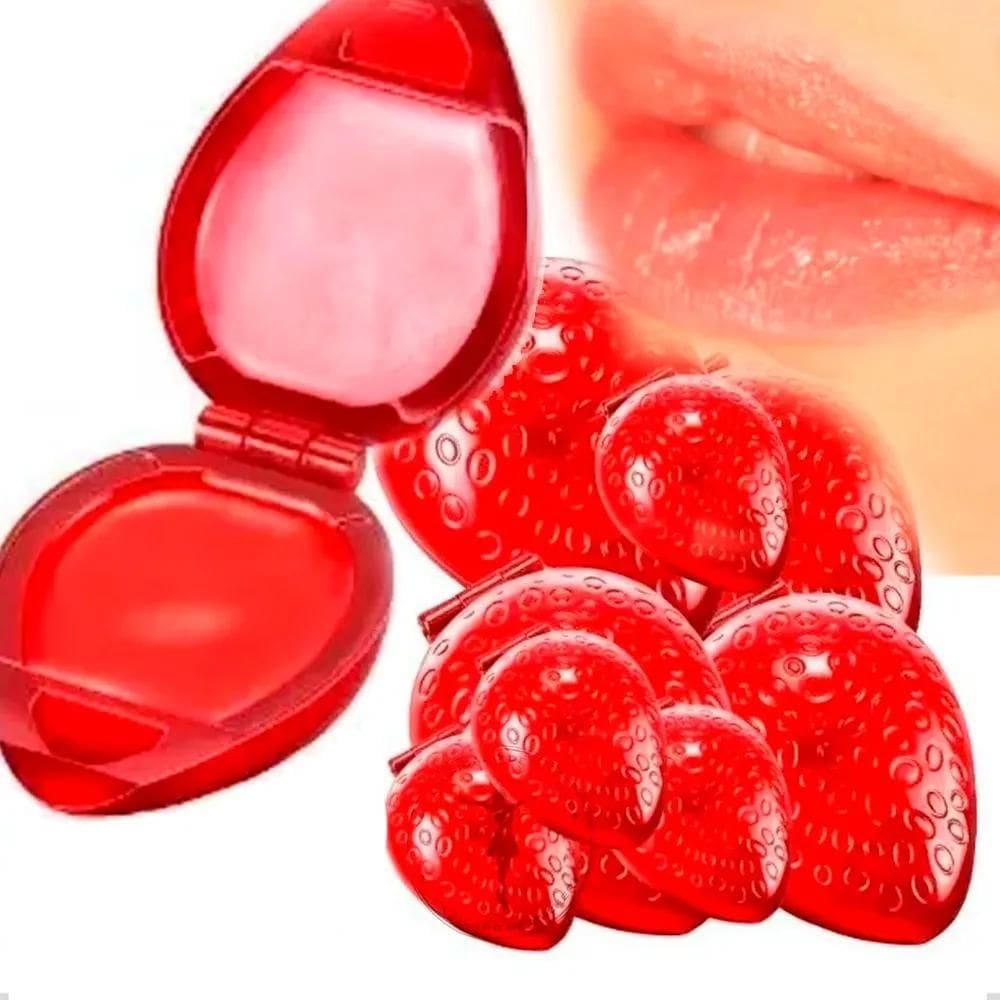 3X 10Un Brilho Labial Batom Moranguinho Cremoso Gloss Infant