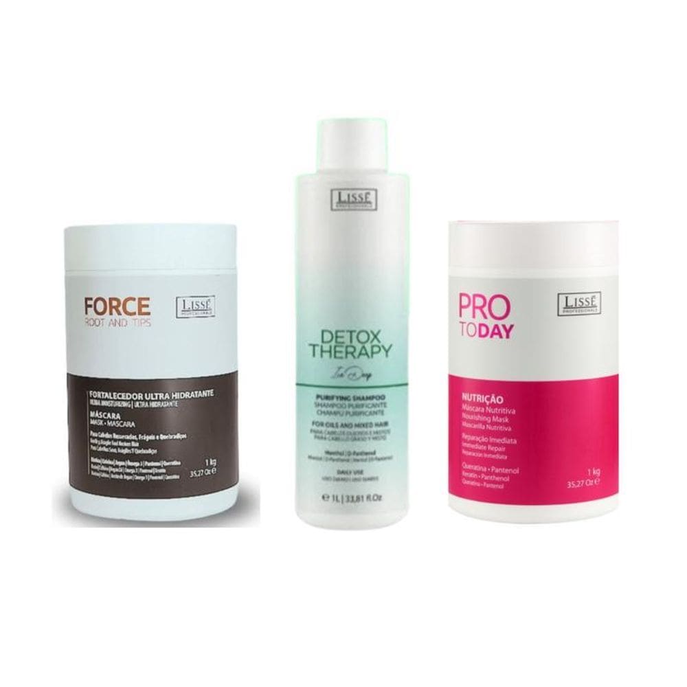 Lisse Kit 1 Shampoo Detox + 2 Máscaras