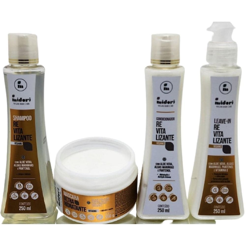 Kit Sh 250Ml Mas 250G Con 250Ml Leave In 250Ml Vegan Midori