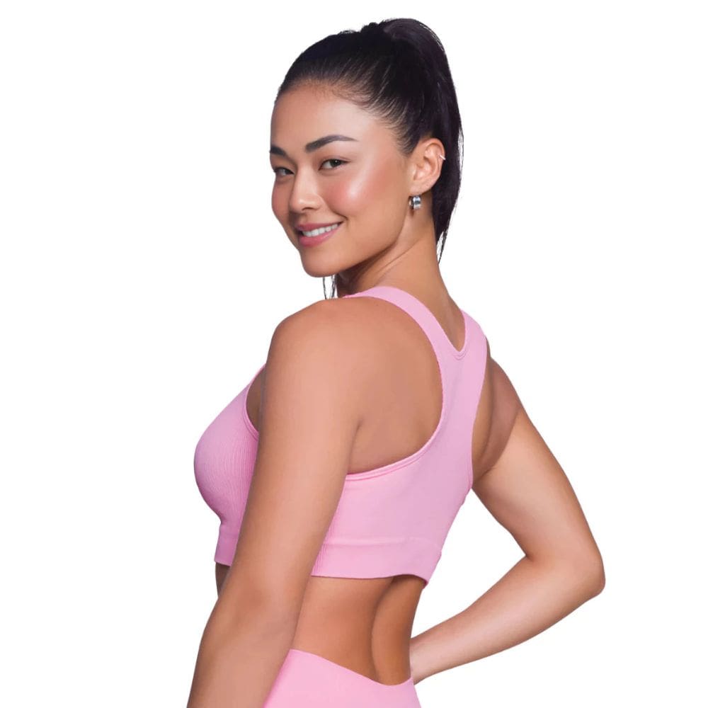 Top Nadador Canelado Sem Costura Sport Academia Selene 20916