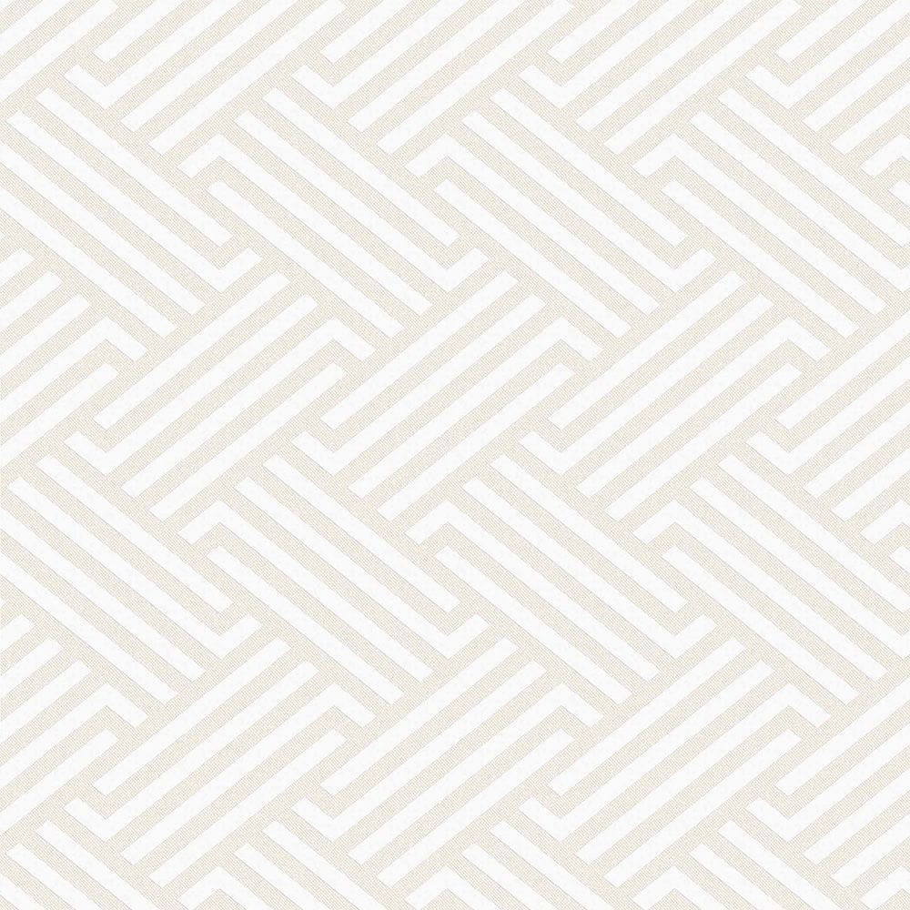 Papel De Parede Vinilico 52cmx10m Geometrico Relevo Bege