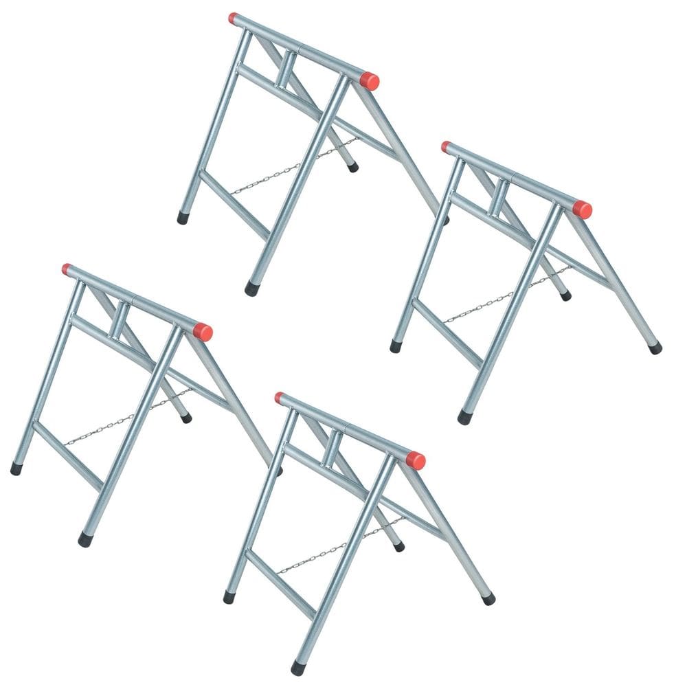 Kit 4 Cavaletes Reforçados Dobráveis 100x60cm Zincado NV324