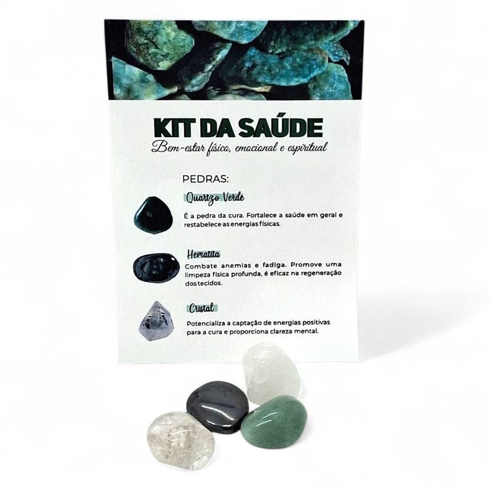 Kit Pedras da Saúde Bem Estar Físico Emocional e Espiritual
