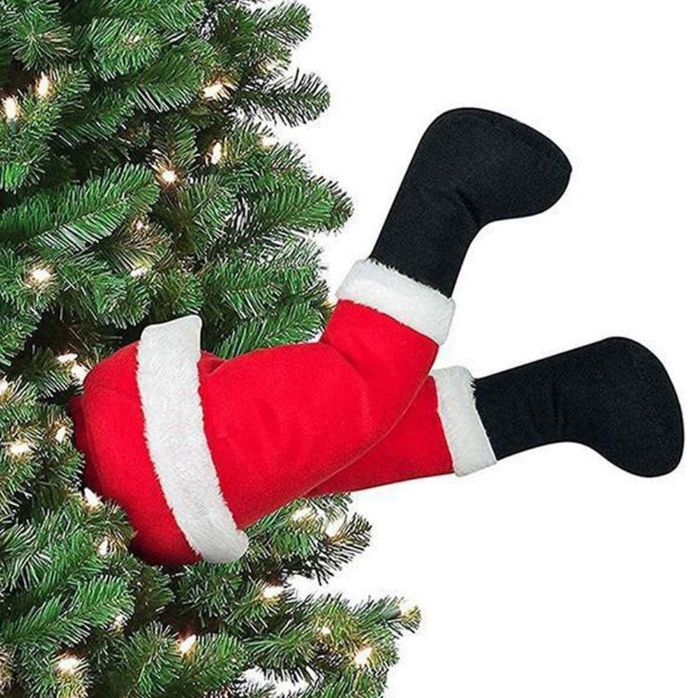 Pernas De Papai Noel Natal Arvore Natalina Com Movimento Flexivel Decoraçao Festa Fim De Ano Confraternizaçao Enfeite