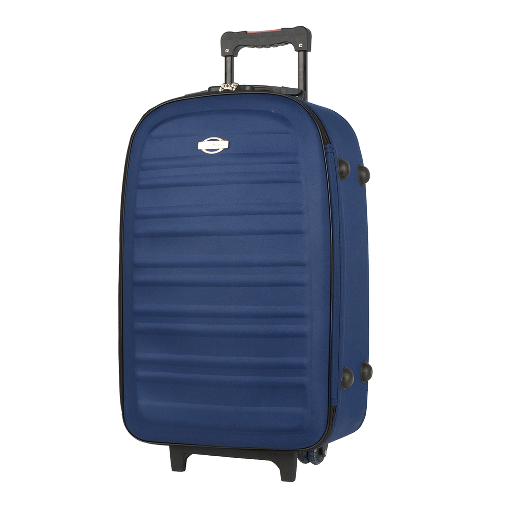 Mala de Viagem Média 23kg Luxcel Azul Rodinhas Duplas Cadeado Resistente