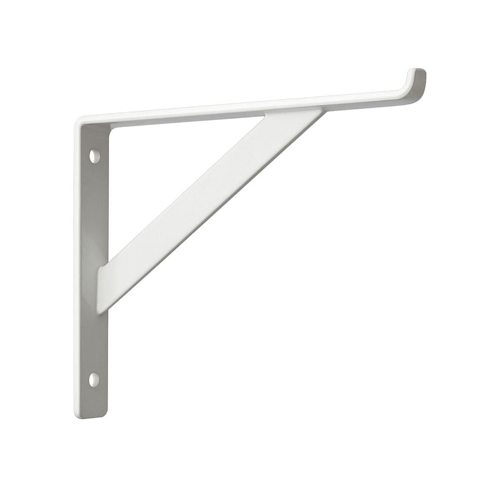 Kit 12 Mãos Francesas 25x18 cm para Prateleira de Vidro Branco Aço - NV704VD