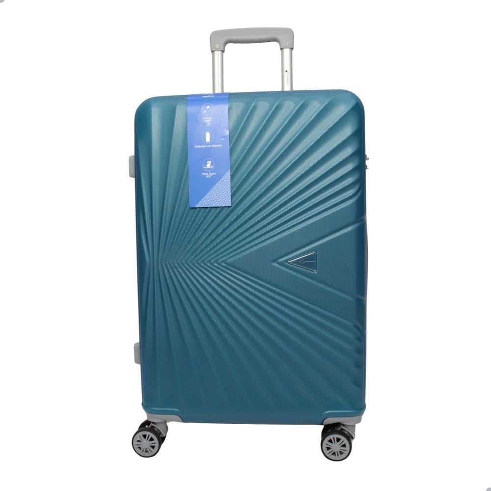 Mala Cruzeiro Tamanho 24 Material Rígido Abs Rodas 360 Modelo 1016 Azul