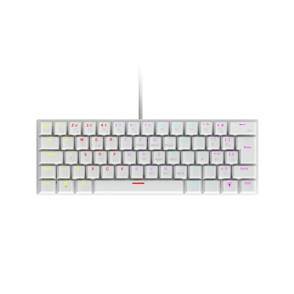 Teclado Mecânico 60% Vinik Anihi White - Switch Blue - Led Rainbow