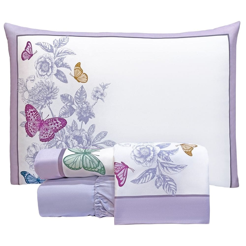 Jogo lençol King Garden 4pç 100% Poliéster - Borbol