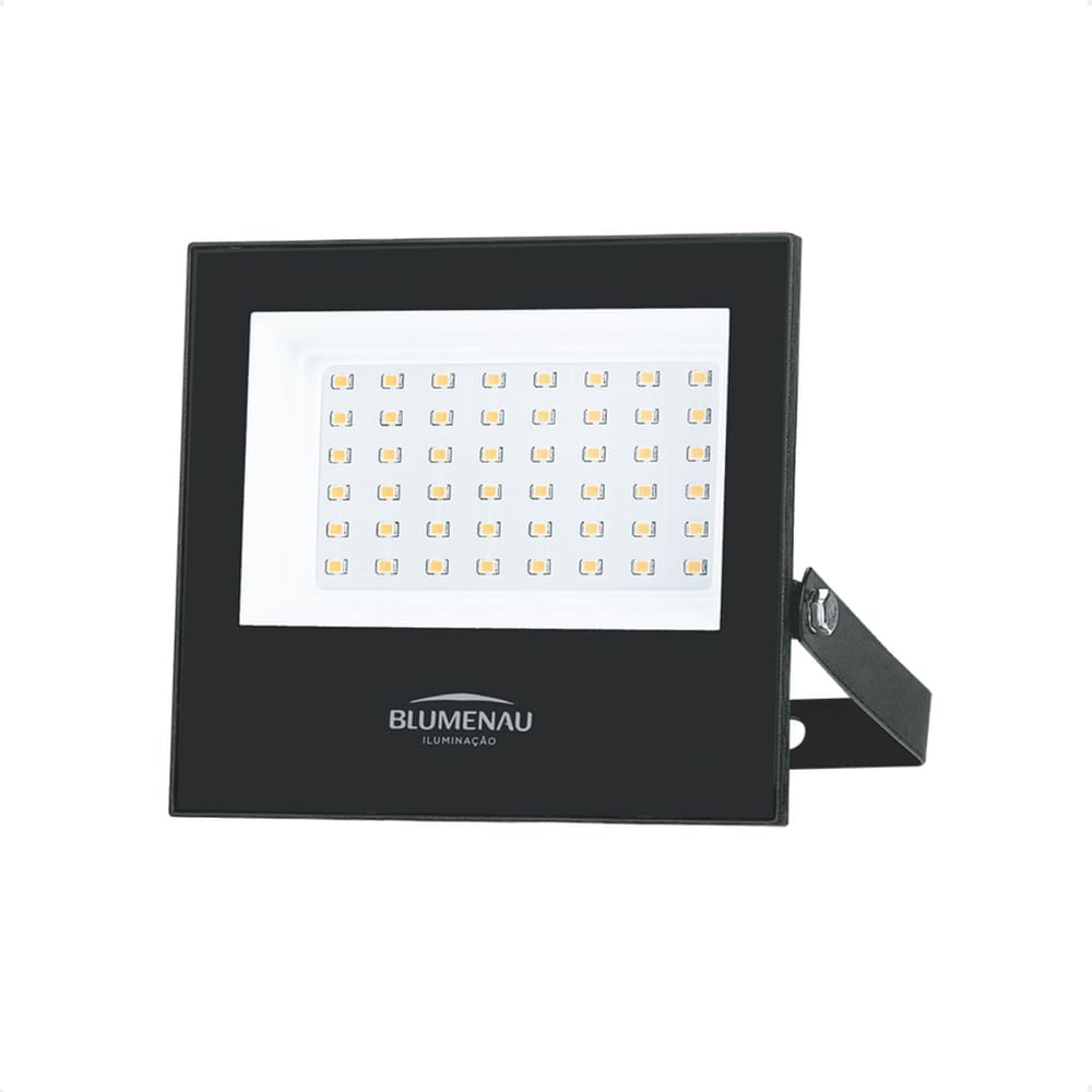 Refletor Blumenau de Led Slim 50W Preto Bivolt 4000K Neutro