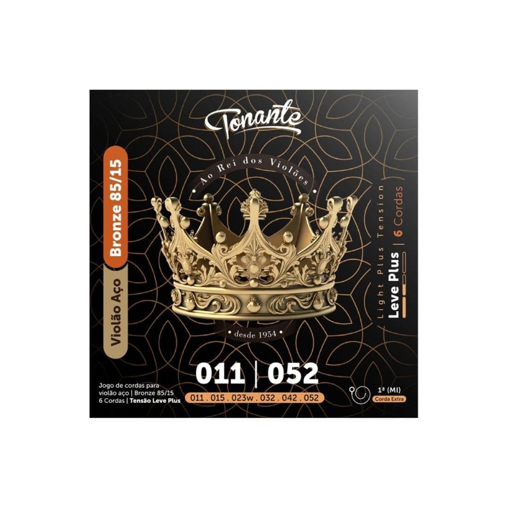 Encordoamento 011 Aço Bronze 85 15 P/Violão 0.011 - 0.052