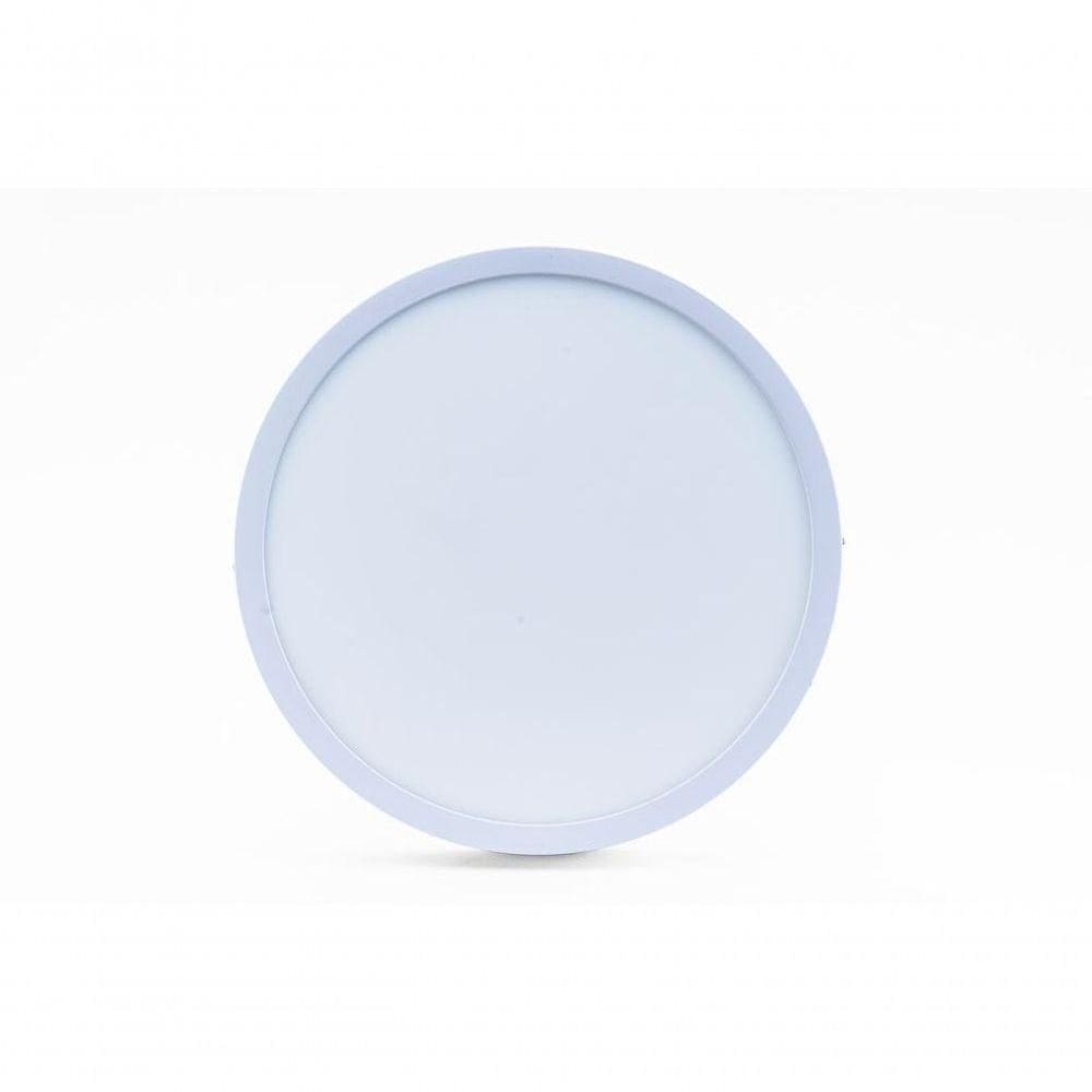 Plafon Led Sobrepor Redondo 24w 3000k Branco Quente Bivolt Kit 3