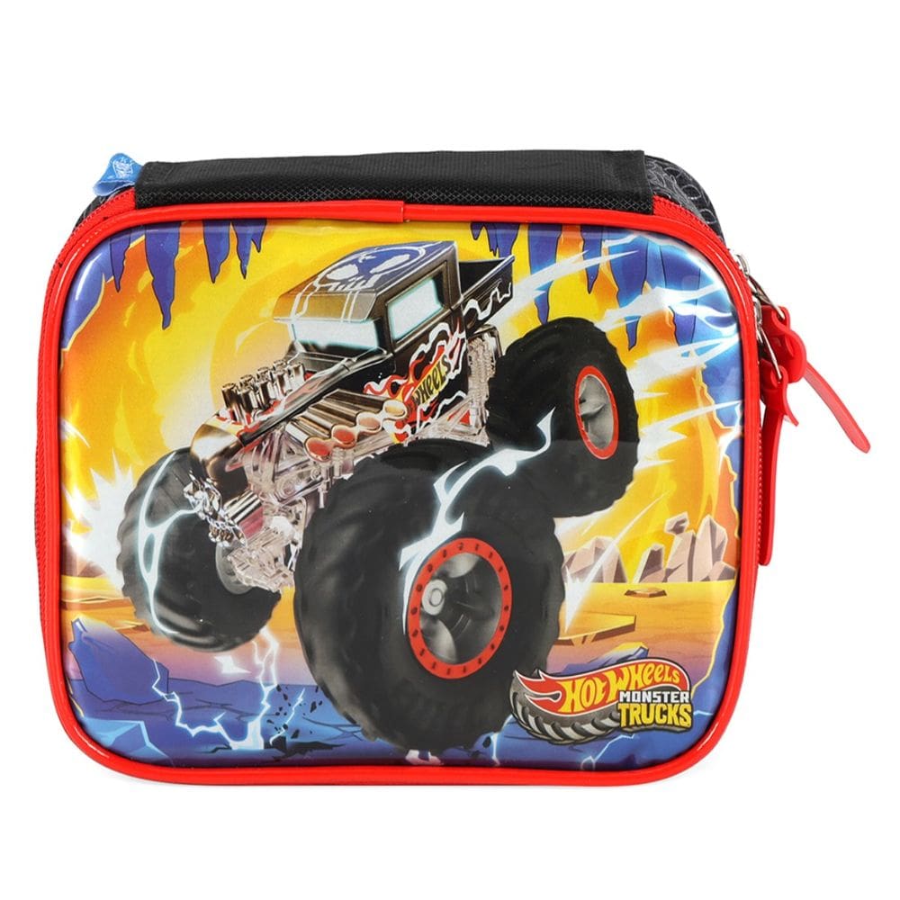 Estojo Box Escolar Juvenil Hot Wheels Luxcel Up4you Preto