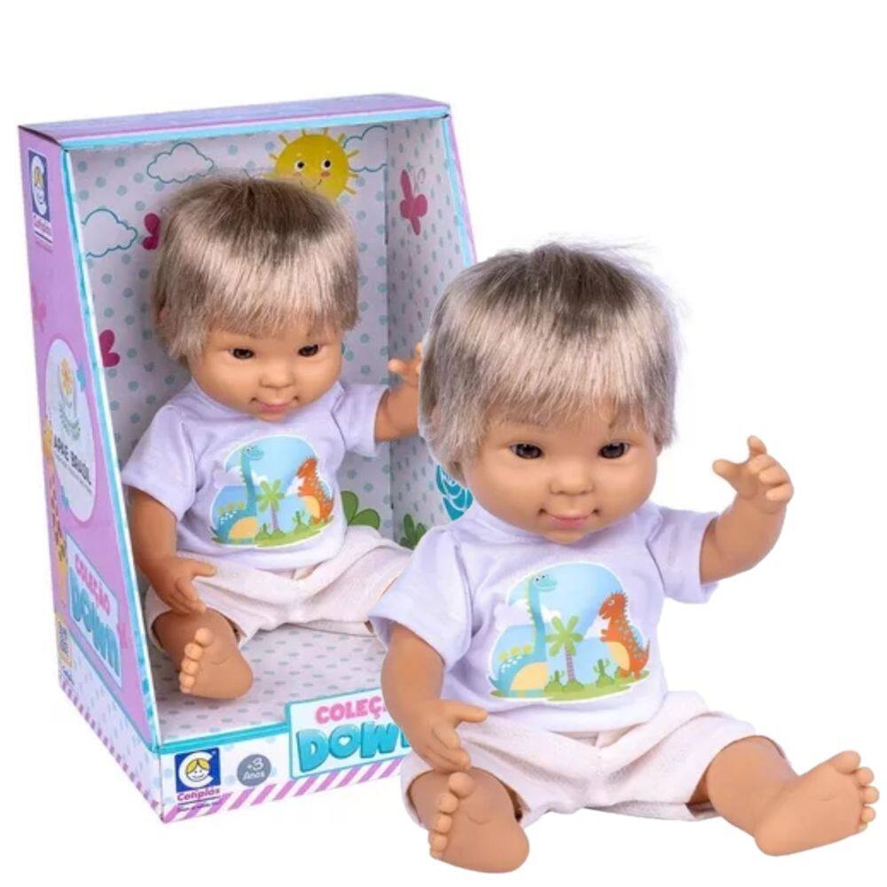 Boneca Menino Coleção Inclusiva Down Apae Cotiplás Brinquedo