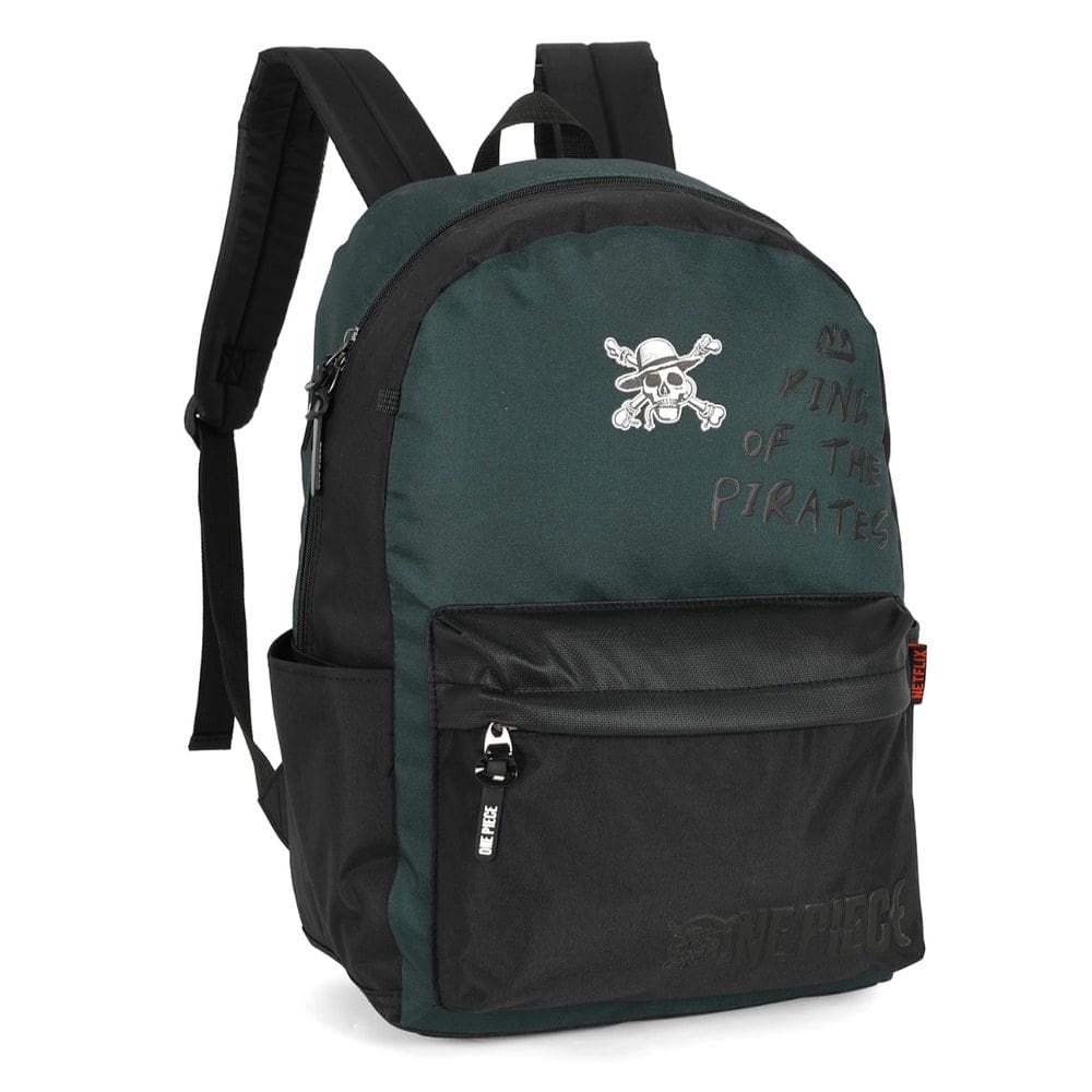 Mochila Grande de Costas One Piece Reforçada Juvenil Verde