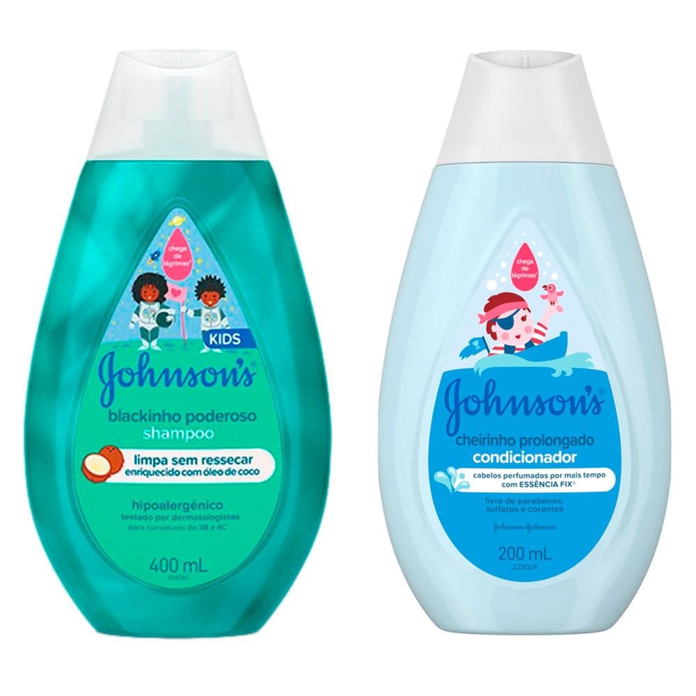 Kit 1 Shampoo Johnson`s Kids Blackinho Poderoso 400ml