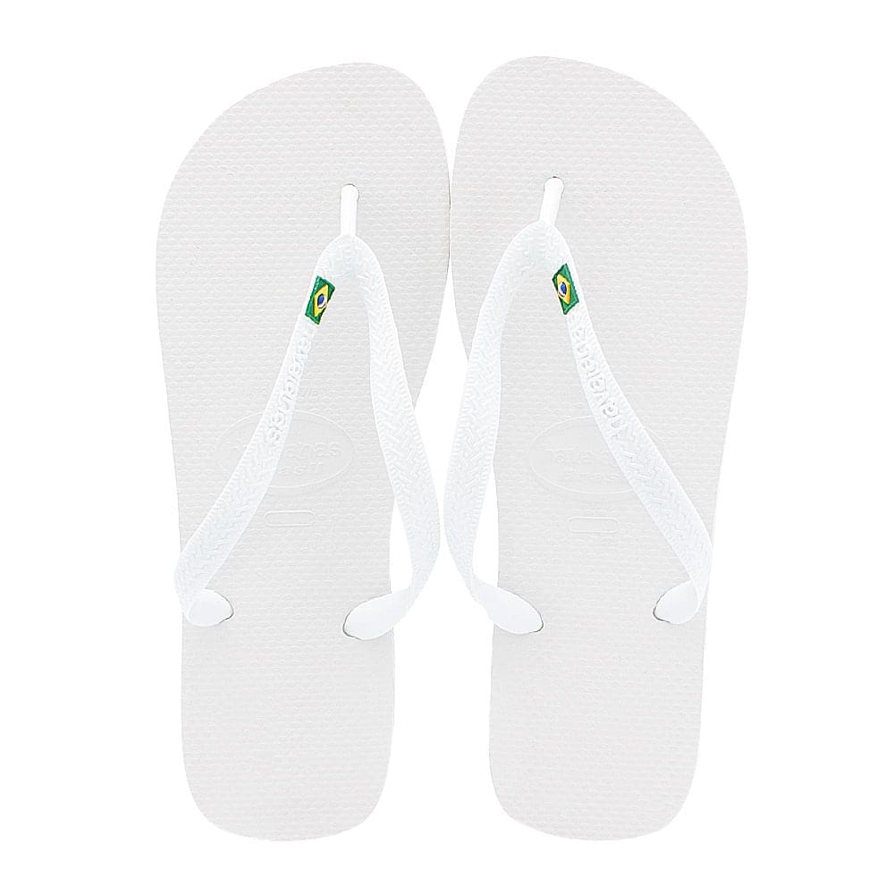Sandálias Havaianas Brasil Branco Tamanho 35/36 com 1 Par