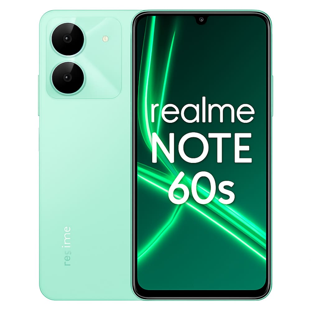 Smartphone Celular realme Note 60s, 256GB, 8GB RAM, Android 14, Tela 6,74? 90Hz, Câmera 64MP, Bateria 5000mAh, Dual SIM, Verde