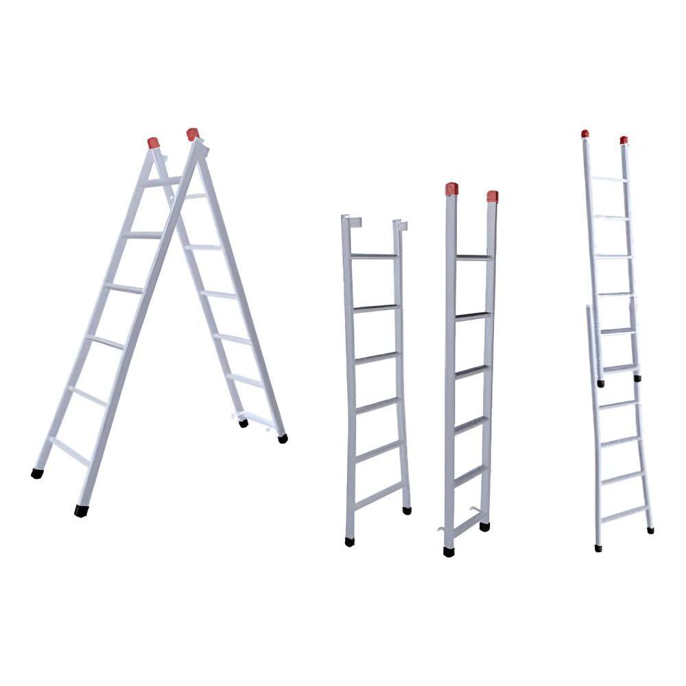 Escada Extensiva 3 em 1 Aço 7x12 Degraus 3,55m 120kg NV207P