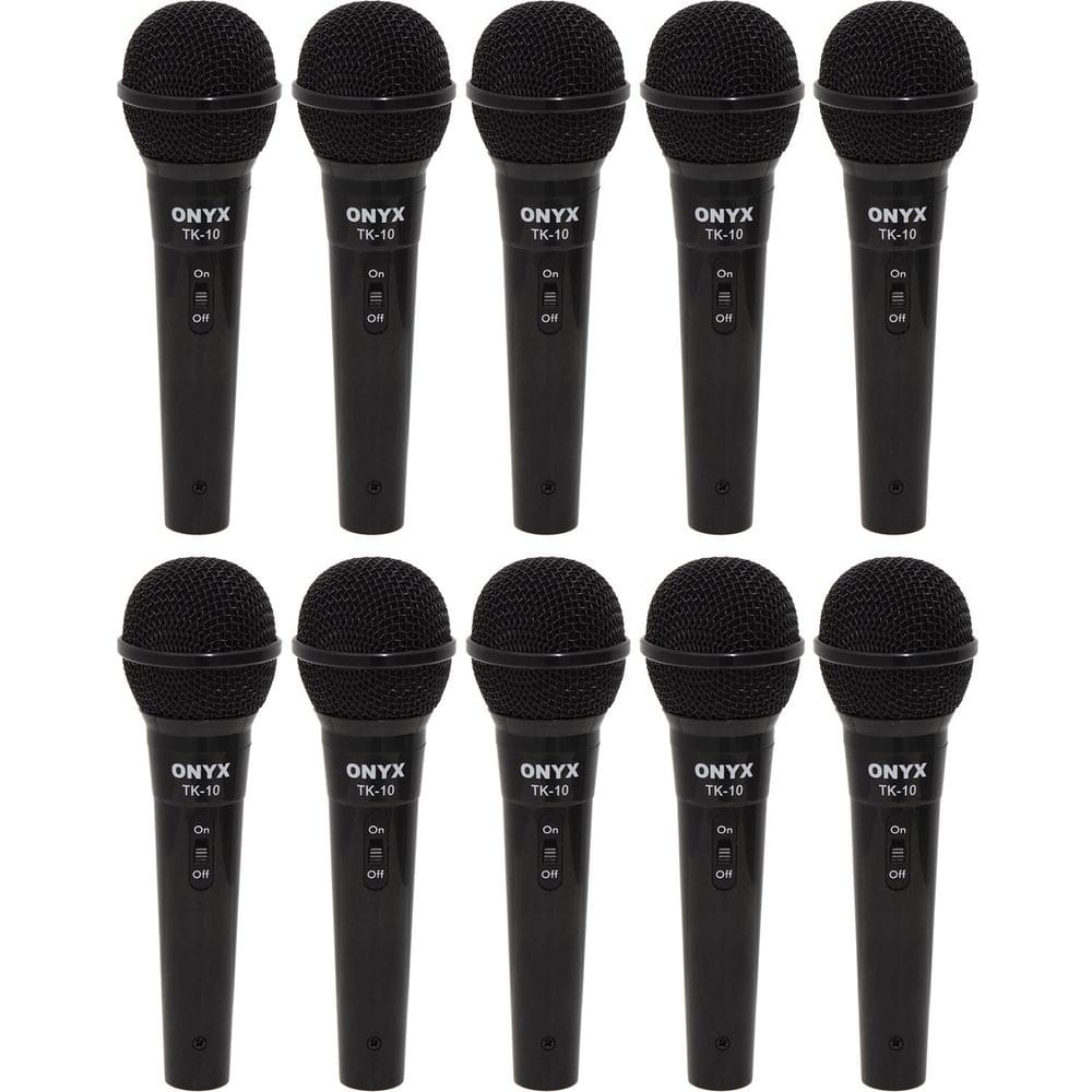 Kit 100 Microfones Dinâmicos com Fio TK 10 Onyx