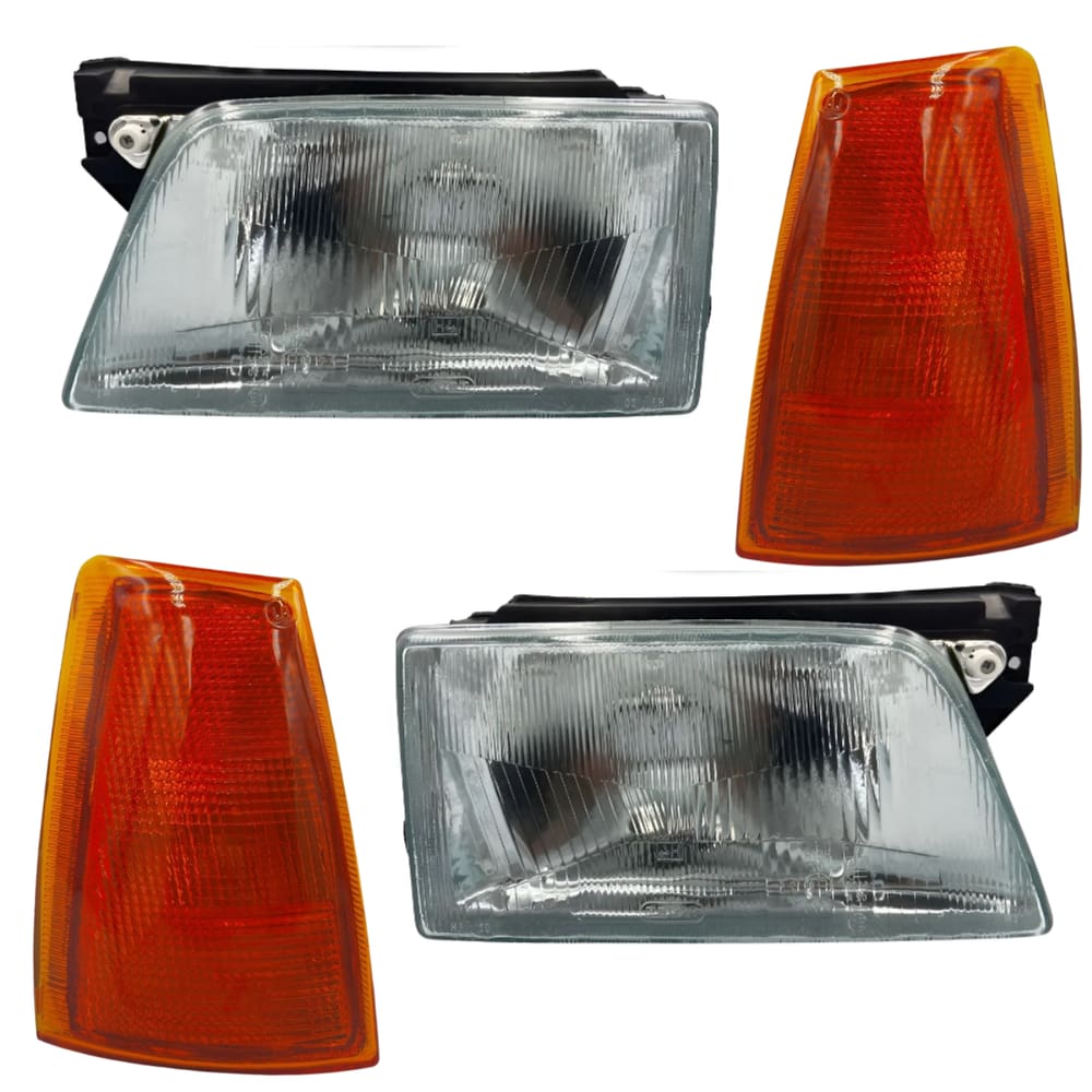 Kit Farol Cromado Vidro E Pisca Ambar Kadett 89 A 1998