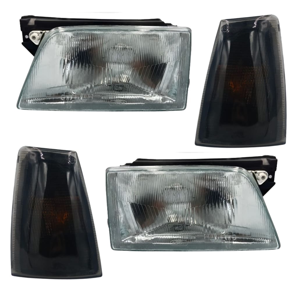 Kit Farol Cromado Vidro E Pisca Fume Kadett 89 A 1998