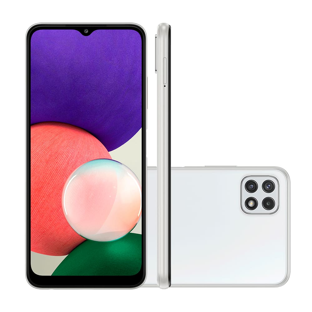 Smartphone Samsung Galaxy A22 5G 128GB Tela 6.6`` Dual Chip 4GB RAM Câm.Quádrupla+Selfie 13MP