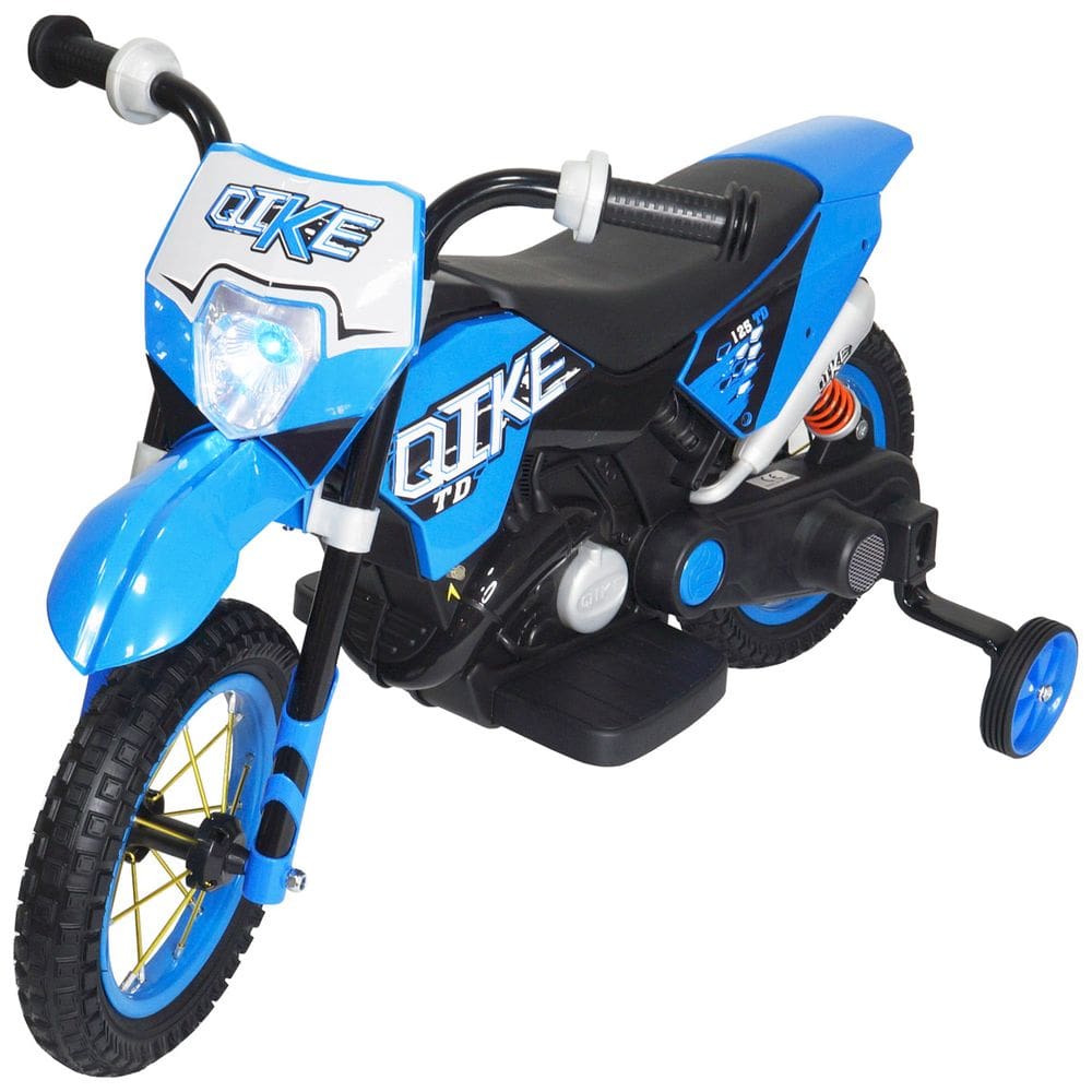 Mini Moto Cross 6V Elétrica Recarregável Infantil Triciclo Criança Brinqway BW-083AZ Azul Bivolt