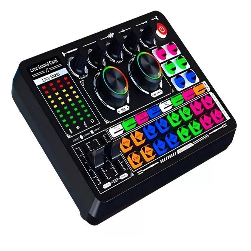 Mesa De Som Canal Duplo Digital Mixer Ideal Live Bluetooth MPS-002
