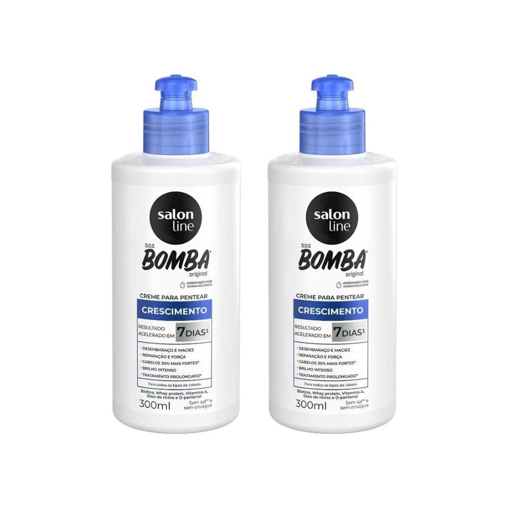 Creme Para Pentear Salon Line 300Ml Sos Bomba De Vit-Kit 2Un