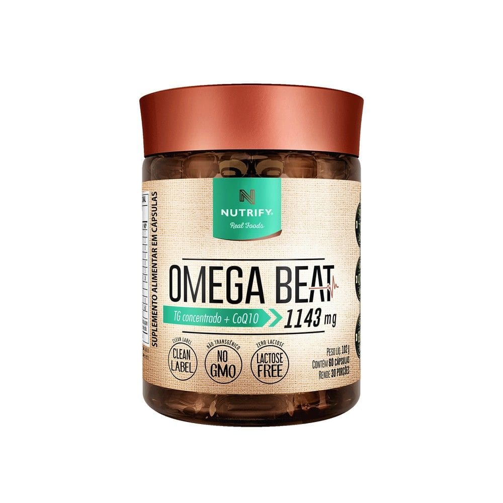 Ômega Beat TG Concentrado + CoQ10 Nutrify 60 cápsulas